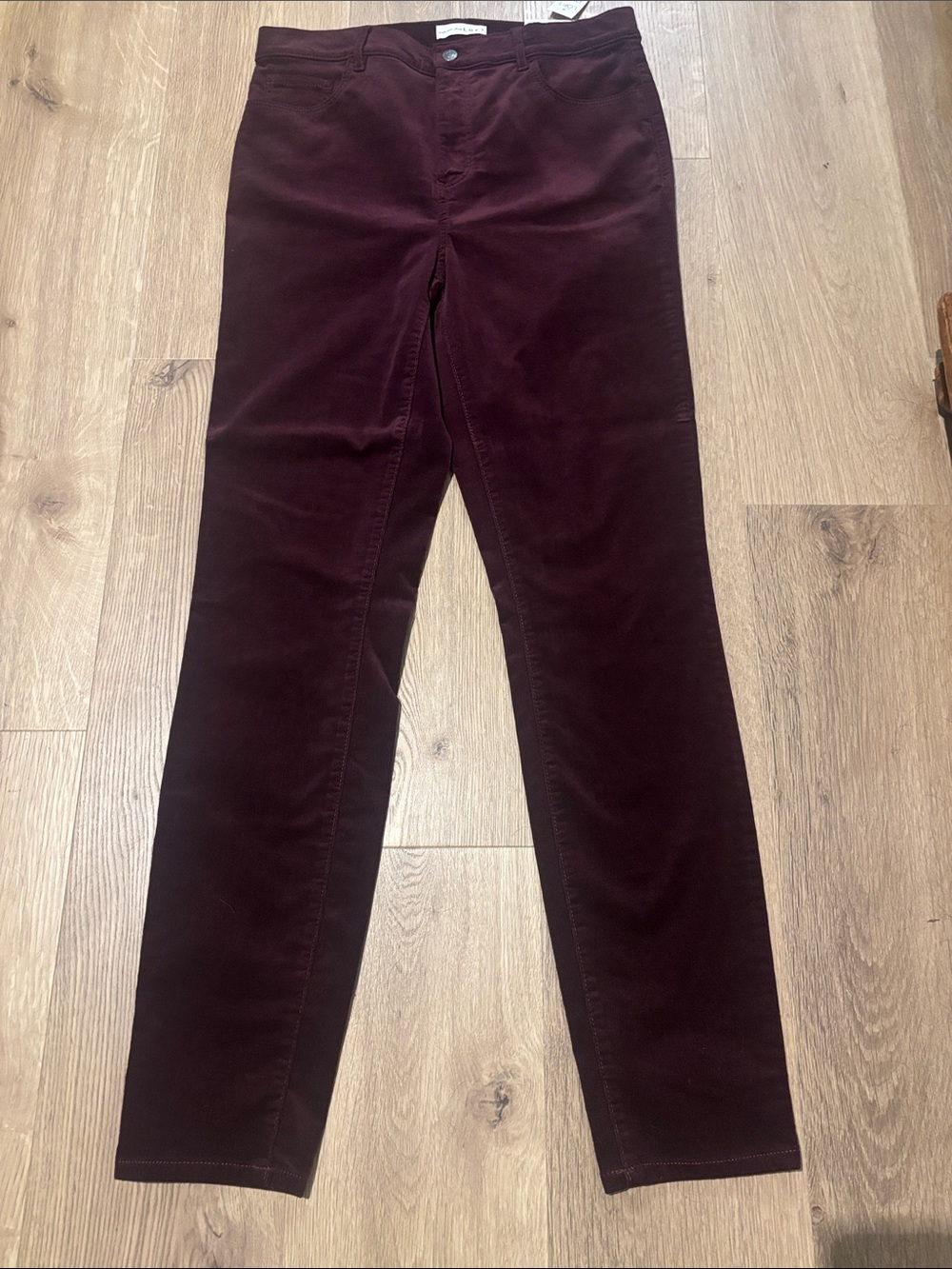 LOFTWomens  Dark Burgundy Slim Corduroy Jeans Tall size 10